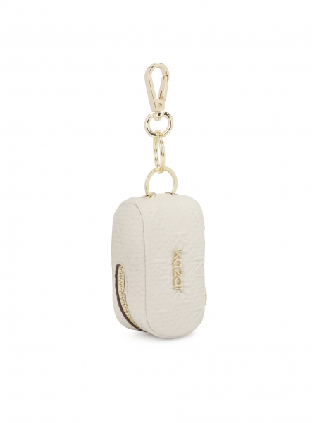 Fehér kulcstartó tok karabinerrel SUMMIT