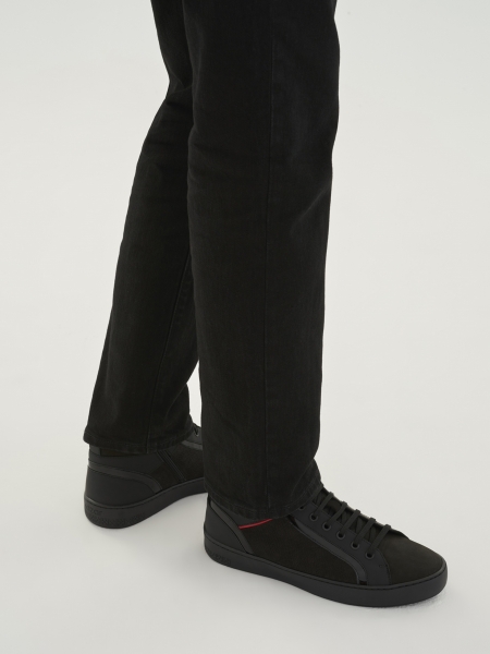 Férfi fekete tornacipő LEONID