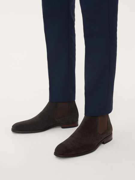 Férfi barna szarvasbőr Chelsea csizma PAXON