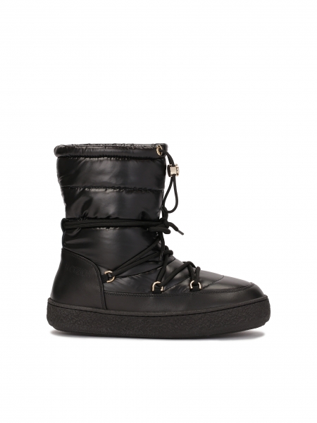 Fekete szigetelt hócsizma kombinált anyagokból  RONJA