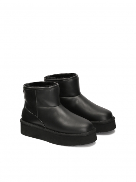 Gyapjú szigetelt bőr hócsizma ZULA