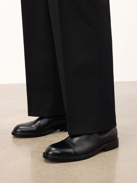 Fekete bőr Chelsea csizma TEODORIO