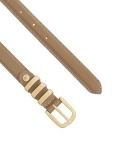 Bőr keskeny öv taupe színben VITRA