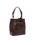 Maroon lakk kézitáska egzotikus mintával VICTORIA
