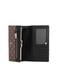 Mintás pénztárca lakkbőrrel díszítve SANTI