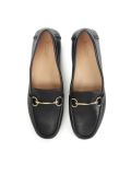 Női fekete mokaszin JANA