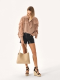 Bézs színű, laza szabású válltáska ANGE