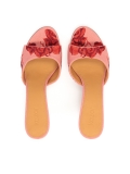 Rózsaszín virágmintás szövet mules AUDE