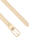 Bézs színű öv fémhurokkal NOBLE