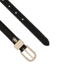 Fekete bőr öv arany fémekkel NOBLE