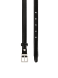 Fekete bőr öv fémhurokkal  SHERRY