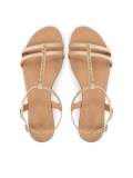 Bézs bőr szandál bokapántokkal CITRINE
