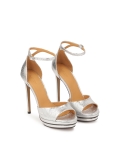 Ezüst magas platform szandál KLARISSA