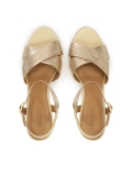 Bézs és arany szandál keresztbe tett pántokkal LILIAN