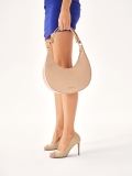 Bézs színű, magas sarkú bőr szivattyúk  AUDE