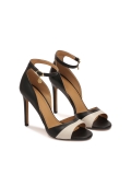 Fekete és bézs sarkú szandál DUNA