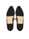 Fekete bőr balerinák pánttal FEYZA