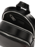 Kis fekete merev bőr hátizsák BRYCE