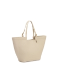 Krémszínű nagyméretű válltáska sima bőrből  NAN