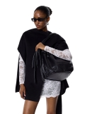 Fekete puha bőr táska KS NOEMIE