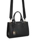 Fekete bőr kézitáska levehető pánttal és zárható rekesszel NAFI