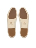 Krémszínű balerinák nyakkendővel KS SOLEIL