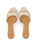 Krémszínű papucsok alacsony tűsarkú cipővel  LUCIA