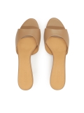 Mules alacsony tűsarkú, világosbarna színű cipellő  LUCIA