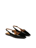 Lakkbőr lapos slingback szivattyú COCO