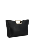 Nagy, fekete, szabályos formájú kézitáska AUDREY
