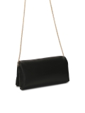 Fekete puffasztott táska fém díszítéssel ISADORA