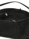 Fekete fonott bőr kézitáska KS CELENE