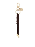 Barna kulcstartó dekoratív csomóval  LILYANA