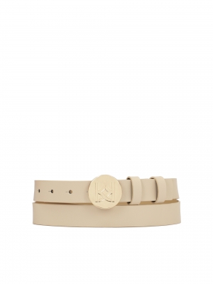 Bőr öv kerek csattal