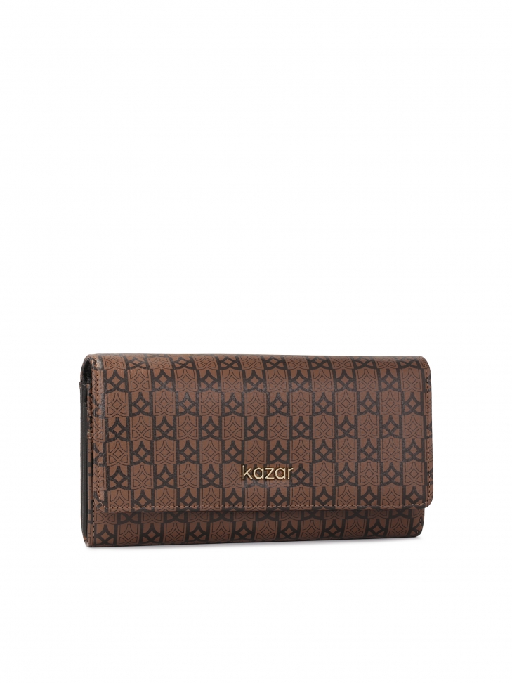 Barna pénztárca egyedi mintával JOLENE