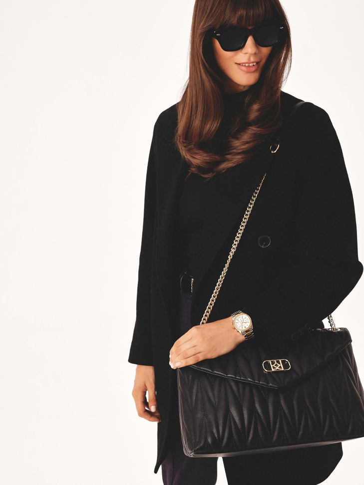 Ezüst és arany óra kristályokkal 