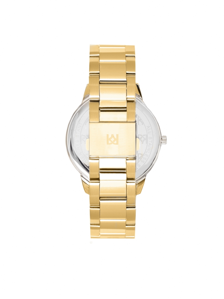 Arany karkötős óra zöld számlapjával VIVID AURA