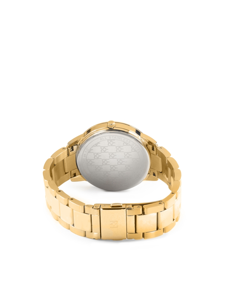 Arany karkötős óra zöld számlapjával VIVID AURA