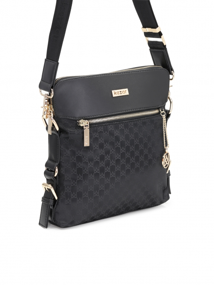 Női fekete futártáska LORA