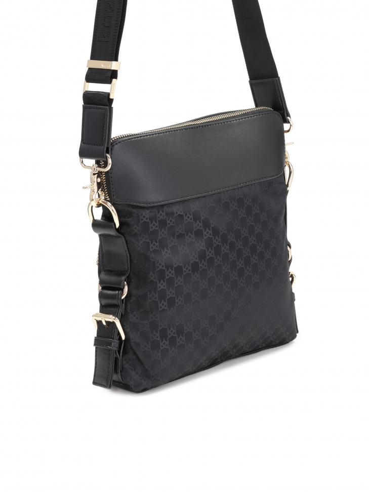 Női fekete futártáska LORA