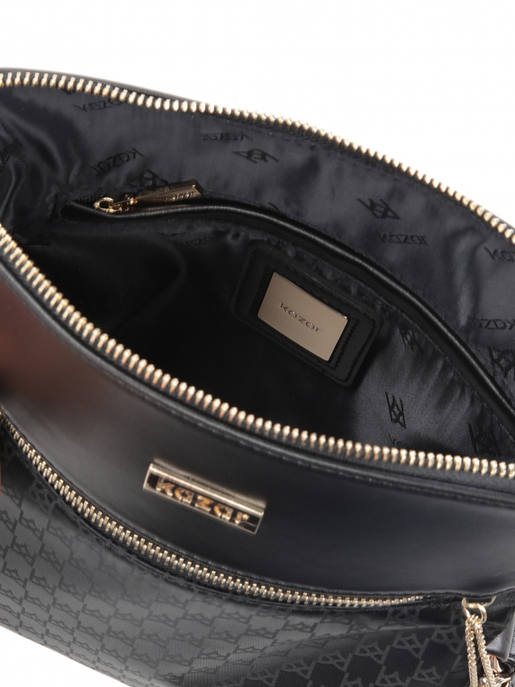 Női fekete futártáska LORA