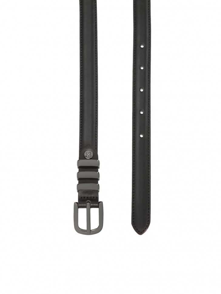 Fekete keskeny öv pisztoly fém csattal VITRA