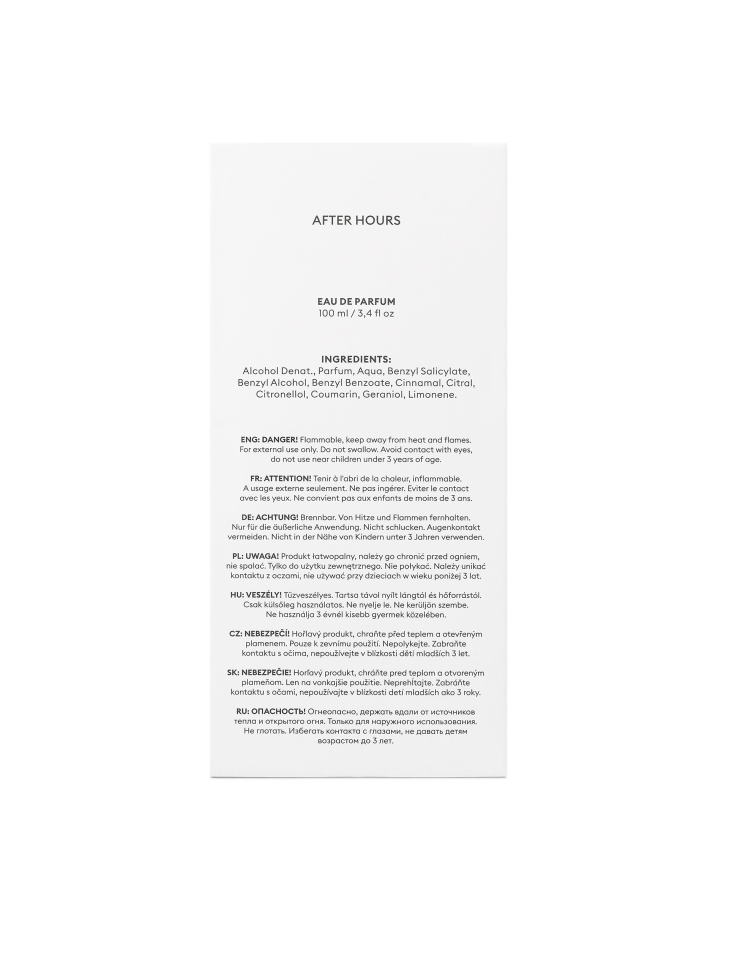 Férfi Eau de Parfum 100 ml AFTER HOURS