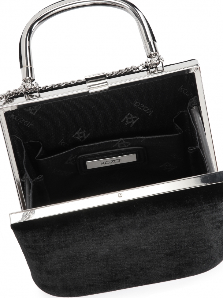 Klasszikus merev esti táska fém fogantyúval BELLATRIX