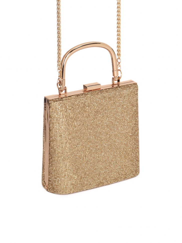 Fényes esti táska fogantyúval BELLATRIX