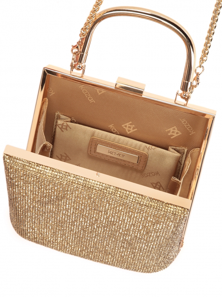 Fényes esti táska fogantyúval BELLATRIX