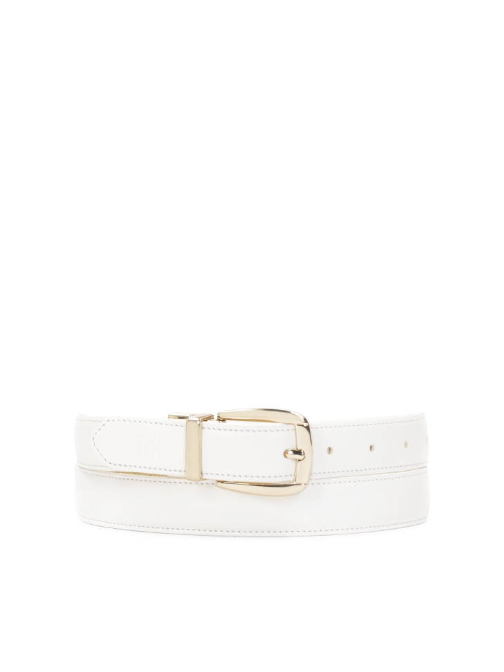 Fehér-arany öv forgó csattal  MILL