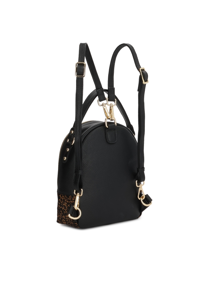 Fekete és barna hátizsák természetes sörtékkel HEMERA