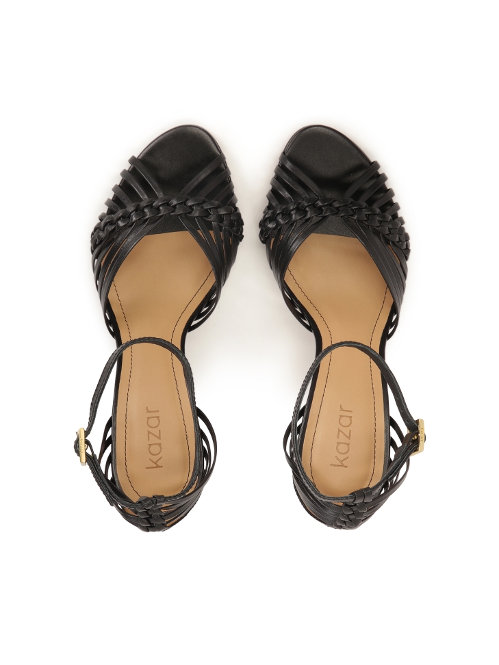 Női fekete szandál FREESIA