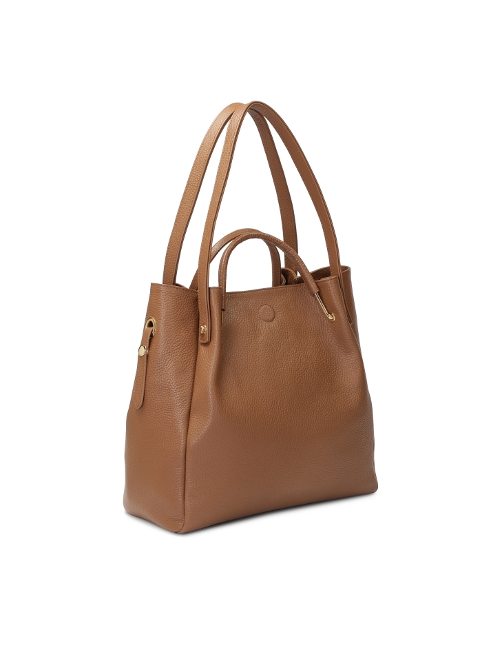 Nagy barna kézitáska eredeti fogantyúkkal  ALEXANDRIA